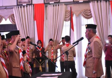 Lantik Ketua Kwarcab Kabupaten Kampar, Dr. H. Kamsol, MM Pesan untuk Aktifkan Kegiatan Pramuka untuk Pelajar di Kabupaten Kampar