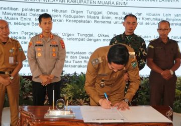 Penertiban Hiburan Orgen Tunggal Kades Tandatangani Kesepakatan Bersama