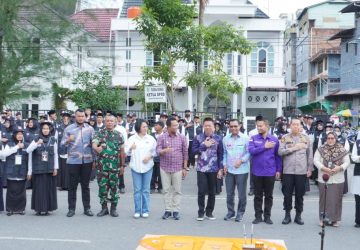 Bupati Rohil Hadiri Pelantikan dan Apel kesiapan Pantarlih Pemilu 2024