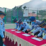 Netralitas dalam Pemilu, Lapas Muara Enim Lakukan Pembacaan Ikrar Bersama dan Penandatanganan Pakta Integritas