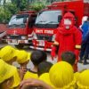 Dinas Pemadam Kebakaran dan Penyelamatan Lamsel Terima Kunjungan TK Dharma Wanita