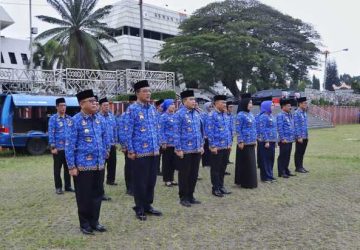 Pemerintah Provinsi Lampung Gelar Upacara Gabungan
