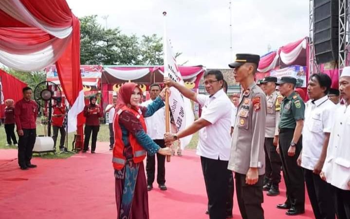 Lantik Pengurus PMI Kec. Merbau Mataram, Bunda Winarni : Pelayanan Untuk Disabilitas Jadi Yang Utama