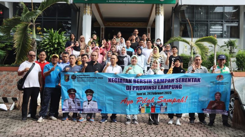 Pemprov Lampung Gelar Kegiatan Bersih Sampah Dalam Rangka Memperingati Hari Peduli Sampah Nasional