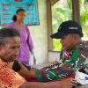 Satgas Pamtas Yonif 132/BS Serta Puskesmas Arso Gelar Pelayanan Kesehatan