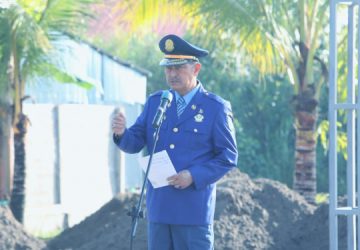 Wabul Inhil H.Syamsuddin Uti Pimpinan Apel HUT 104 Damkar