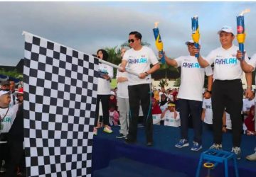 Hut Ke-25 Kementerian BUMN, Plt Bupati Muara Enim Gelar Jalan Santai