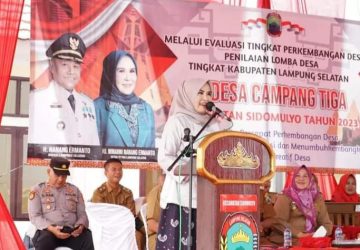 Ketua TP PKK Lamsel Membuka Kegiatan Lomba Desa di Kecamatan Sidomulyo