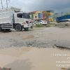 Genangan Air di Jalan Lintas Petapahan Tapung  Sangat Memprihatinkan