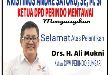 Ali Mukhni Dilantik Sebagai Ketua DPW Partai Perindo Sumbar, M. Andre Satoko Ucapkan Selamat