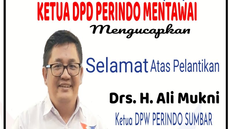 Ali Mukhni Dilantik Sebagai Ketua DPW Partai Perindo Sumbar, M. Andre Satoko Ucapkan Selamat