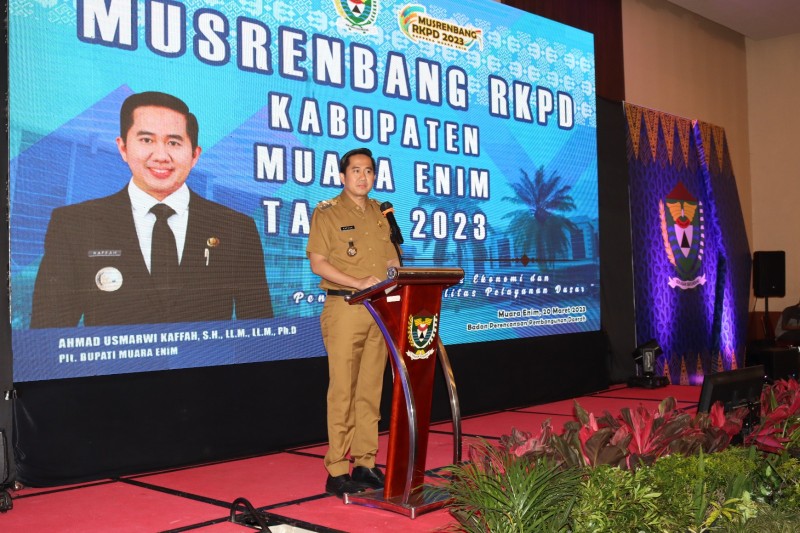 Plt Bupati Usmarwi Kaffah Buka Musrenbang RKPD Kabupaten Muara Enim Tahun 2023