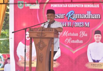 Wakil Bupati Bengkalis H Bagus Santoso buka pasar ramadhan 1444 H di kawasan Sungai Bengkel Bengkalis