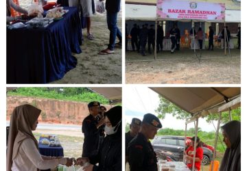 Bhayangkari Ranting Batalyon B Pelopor Satuan Brimob Polda Riau Gelar Bazaar Ramadhan di Depan Mako Batalyon B Pelopor