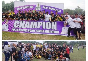 Final Turnamen Bupati Cup Rohil 2023 Pertemuan Dua Tim Sepakbola Dlh Rohil FC Vs Lohot FC
