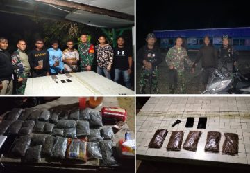 Satgas Pamtas RI-PNG Yonif 132/BS Kembali Berhasil Menggagalkan Upaya Pengedaran Ganja