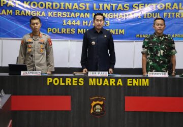 Polres Muara Enim Gelar Rapat Koordinasi Lintas Sektoral Kesiapan Oprasi Ketupat Musi 2023