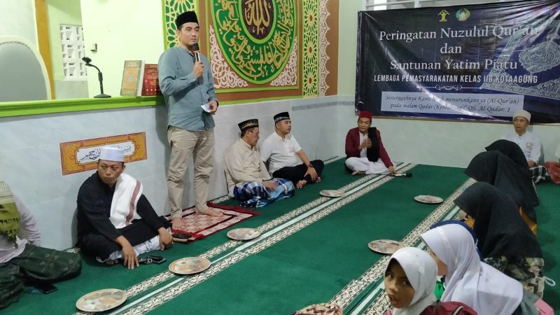 Lapas Kotaagung Adakan Tausiyah dan Tarawih Bersama Petugas dan WBP serta Santunan Yatim Piatu