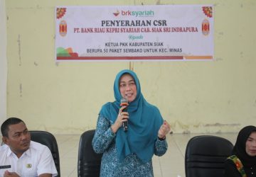 PKK Kabupaten Siak Salurkan Paket Sembako Bagi Kaum Dhuafa