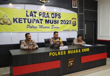Polres Muara Enim Gelar Lat Pra Ops Ketupat Musi 2023