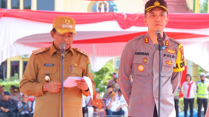 Apel Gelar Pasukan Ops Ketupat Lancang Kuning 2023, Wabup Rohil Sampaikan Amanat Kapolri