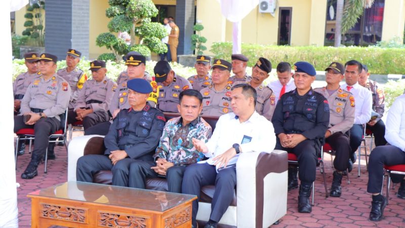 Batalyon B Pelopor Satuan Brimob Polda Riau Ikuti Apel Gelar Pasukan OPS Ketupat Lancang Kuning 2023