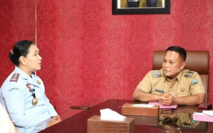 Bahas Hibah Tanah, Kakanwil Kemenkumham Lampung Audiensi dengan Bupati Nanang Ermanto