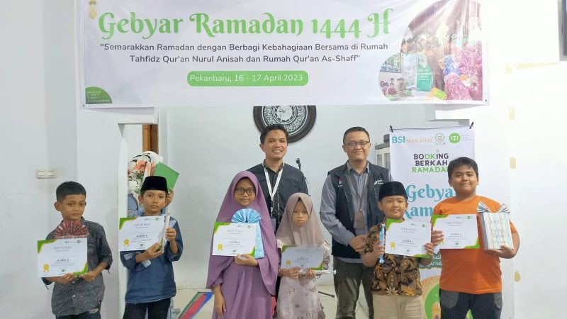 BSI Maslahat Bersama IZI Riau Adakan Gebyar Ramadan 1444 H di Dua Titik RTQ Inisiatif