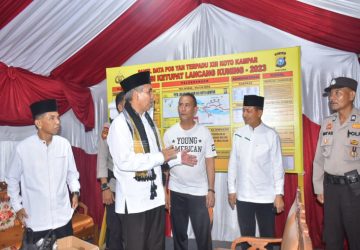 Usai Hadiri Penutupan Suluk Koto Tuo, Pj Bupati Kampar Sempatkan Tinjau Beberapa Posko Mudik