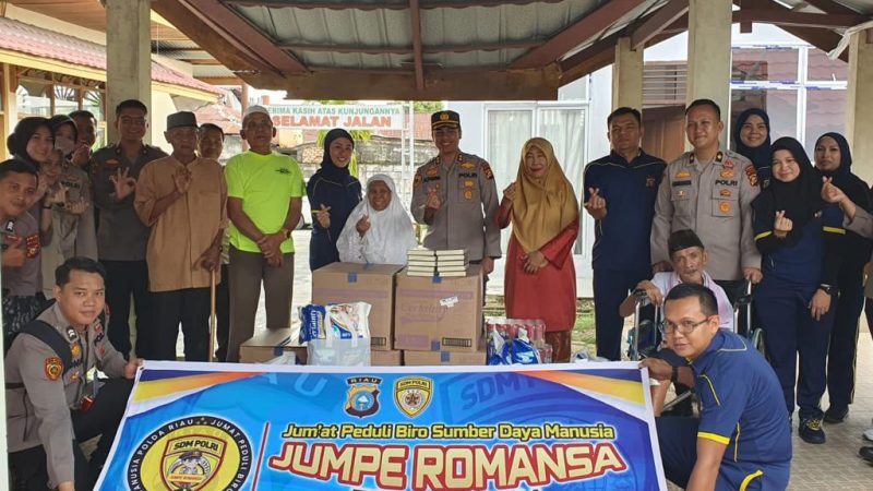 Pasca Libur Lebaran, Tim Jumpe Romansa Polda Riau Kembali Salurkan Bantuan Ke Panti Sosial