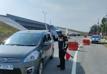 DIT Lantas Polda Riau Gelar  Pengamanan Pada Pengguna Tol Pekanbaru-Bangkinang
