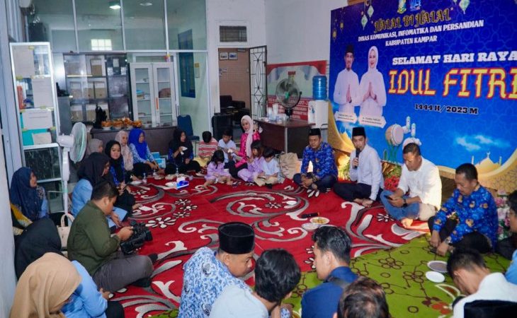 Jalin Silaturahmi, Kominfo dan Persandian Kampar Halal Bihalal Dengan ASN/THL, Insan Pers dan Pensiunan Kominfo