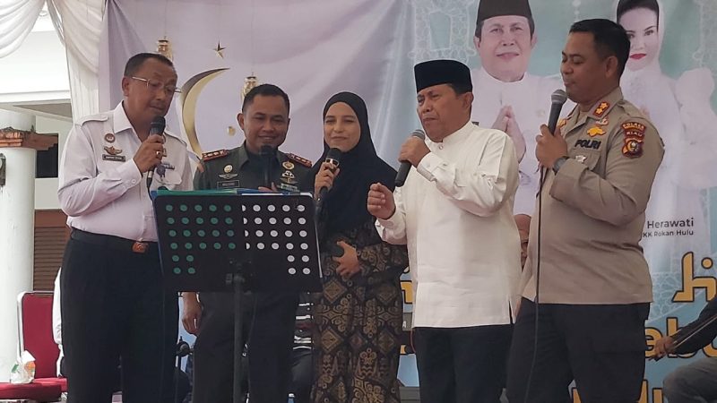 Momen Halal Bilhalal Idul Fitri dan Bhakti Kesehatan, Bupati H Sukiman Apresiasi Soliditas Polri TNI di Kabupeten Rohul