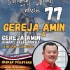 Wakil Wali Kota Gunungsitoli Sowa’a Laoli Ucapkan Selamat Ulang Tahun Gereja Amin