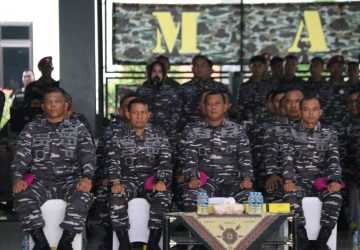 Komandan Brigif 4 MAR/BS Didampingi Ketua Cabang 7 PG Kormar Ikuti Exit Briefing Secara Tatap Muka