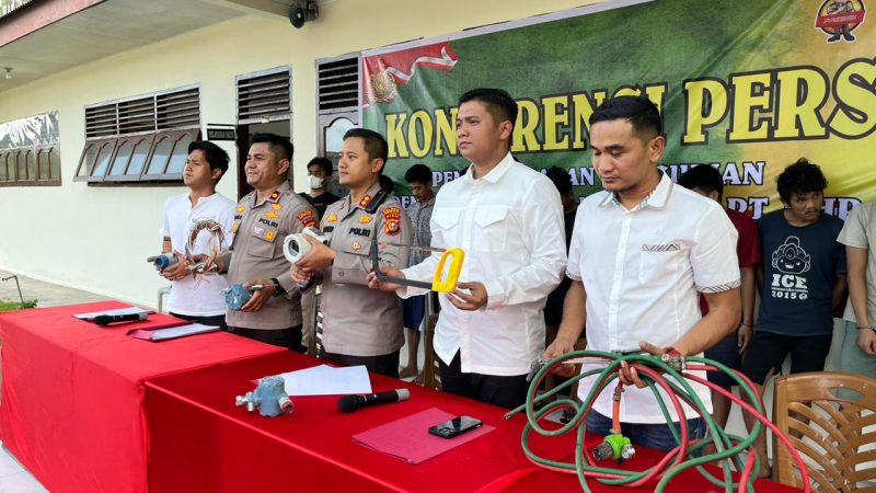 Dua Buron Maling Kabel Objek Vital PHR Ditangkap Polres Bengkalis