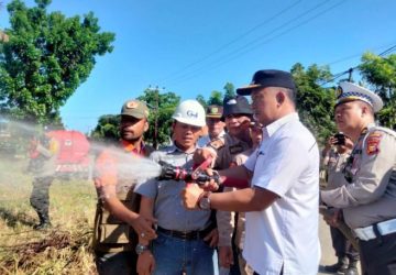 Camat Rengat Barat Indragiri Hulu Pimpin Apel Siaga Bencana dan Simulasi Penanganan Karhutla