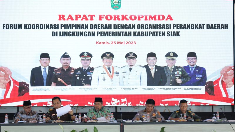 Pimpin Rapat Bersama Forkopimda, Bupati Siak Sampaikan Tiga Hall Penting