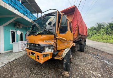 Lakalantas Beruntun Tanjung Enim, Polres Muara Enim menahan Sopir Truck Fuso yang mengangkut Batubara Ilegal