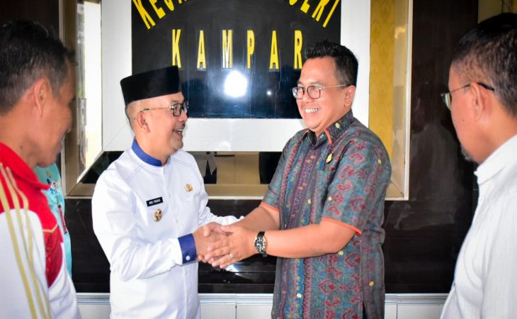 Kejari Kampar Sambut Hangat Kunjungan Pj Bupati Kampar Muhammad Firdaus