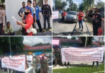 Ratusan Pendemo Gelar Aksi Damai di Tiga Lokasi berbeda, Minta Polda Riau Segera  Bebaskan Venantius Mangiring