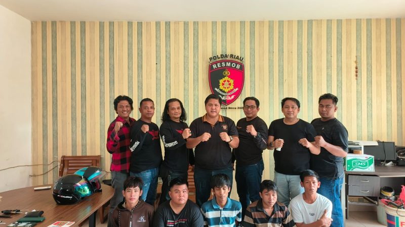 Jatanras Ditreskrimum Polda Riau Berhasil Menangkap 5 Residivis Pelaku Curanmor Kota Pekanbaru