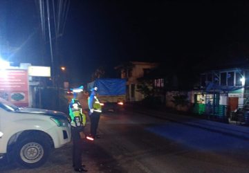 Polres Muara Enim melakukan patroli jam rawan angkutan batubara melintas