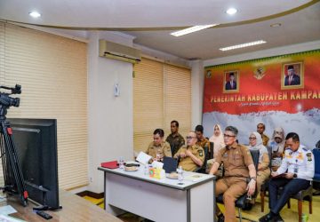 Ikuti Rakor Pengendalian Inflasi Daerah Melalui Zoom Meeting, Pemda Kampar Katakan Pasokan Pangan Untuk Kabupaten Kampar Masih Cukup dan Terkendali