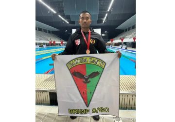 Prajurit Brigrif 8/GC Kodam II/SWJ Juara 3 Kejurnas Akuatik Indonesia 2023 Cabor Polo Air