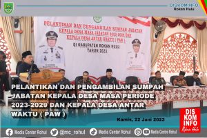 Lantik 8 Kepala Desa Periode 2023-2029, Bupati Sukiman Pesan Jangan Asal Gonta Ganti Perangkat