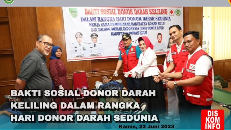 Momentum Peringatan Hari Donor Darah Sedunia, PMI Bekerja Sama dengan Pemkab Rohul Gelar Donor Darah