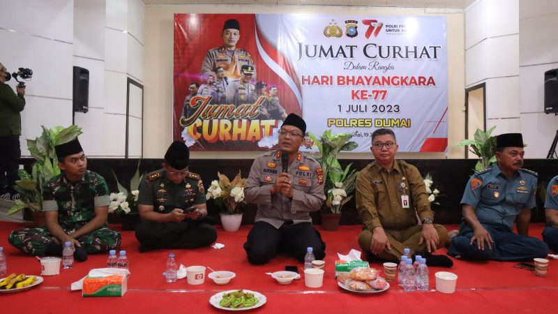 Rangkul Berbagai Elemen Masyarakat, Polres Dumai Gelar Acara Jumat Curhat