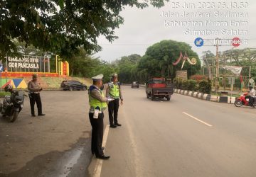 Polres Muara Enim dan Polsek Jajaran Lakukan Pengamanan Sholat Idul Adha 1444 H