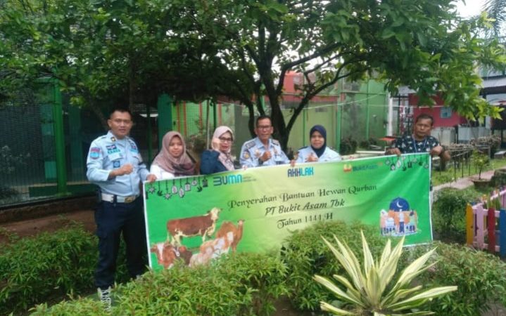Lapas Muara Enim Terima 1 Ekor Sapi Hewan Qurban dari Pt. Bukit Asam
